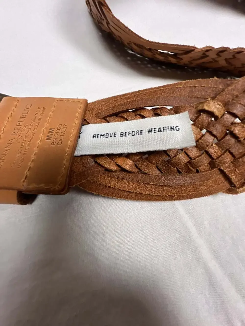 Banana Republic Genuine Leather Braided Belt Size M/M